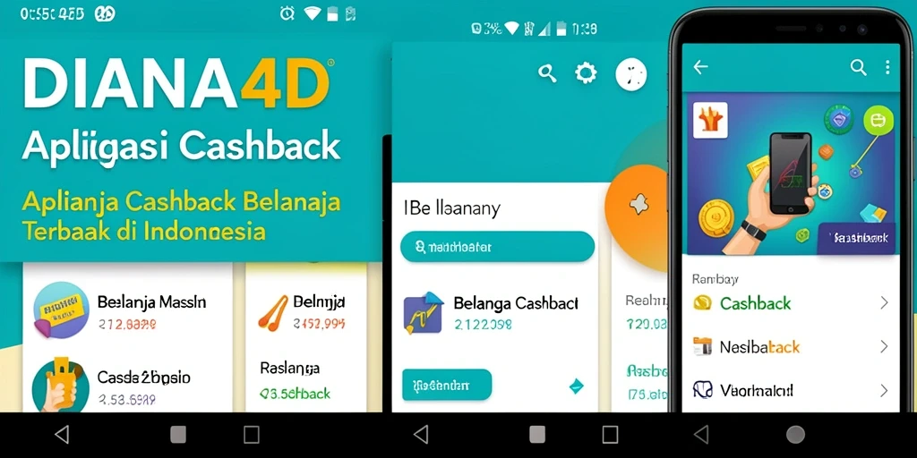 Tampilan menarik aplikasi DIANA4D dengan fitur Cashback.