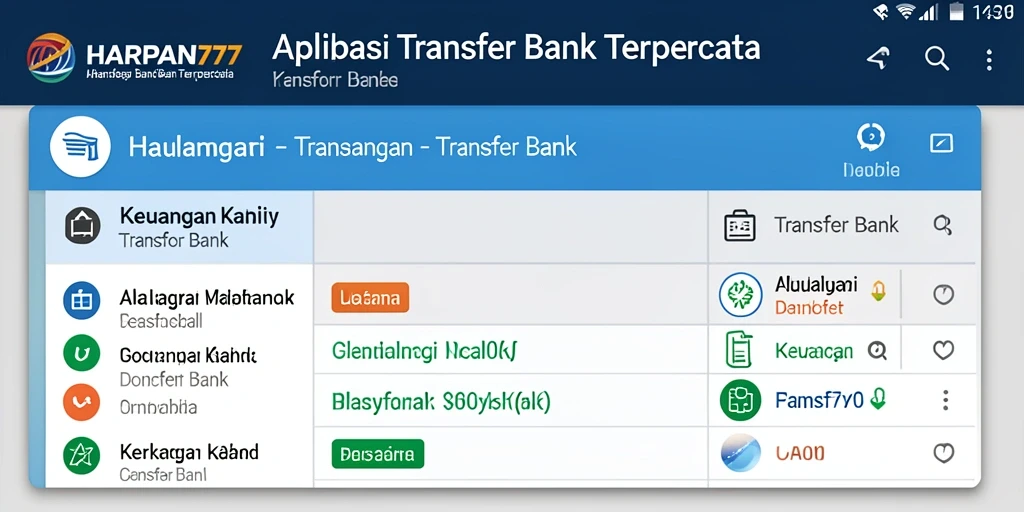 Tampilan antarmuka aplikasi HARAPAN777 yang sederhana dan fungsional.