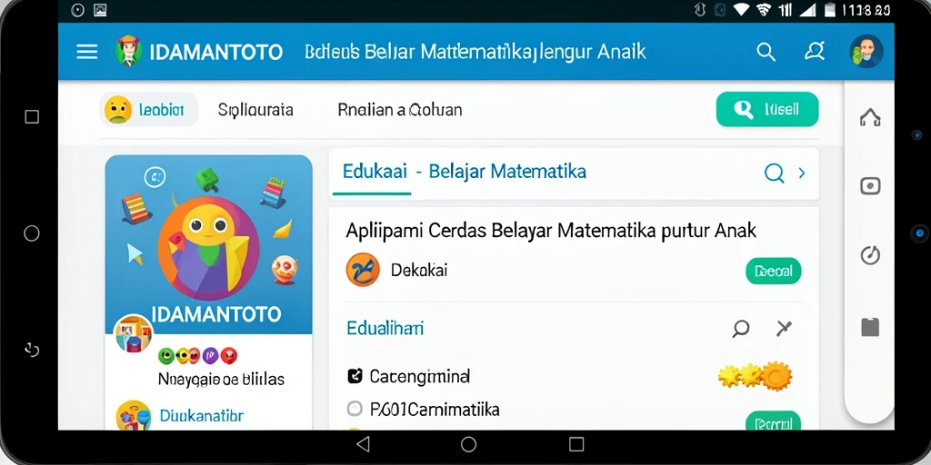 Tampilan antarmuka IDAMANTOTO yang interaktif dan edukatif.