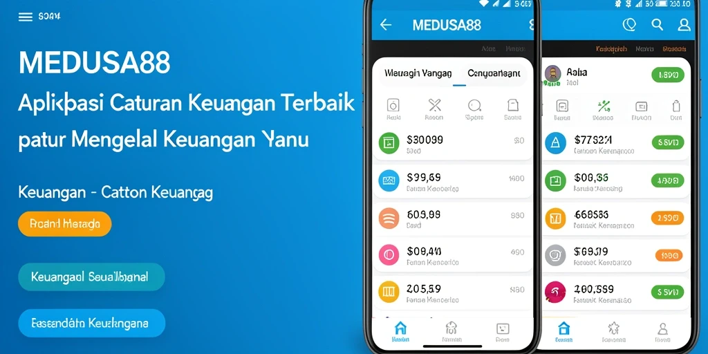 Tampilan antarmuka aplikasi MEDUSA88 untuk Catatan Keuangan yang intuitif.