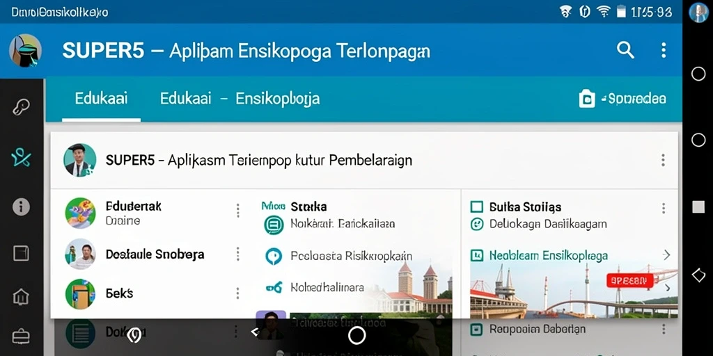 Antarmuka aplikasi SUPER5 yang menarik dan informatif.