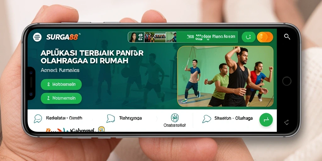 Antarmuka SURGA88 yang memudahkan pengguna menjalani latihan olahraga di rumah.