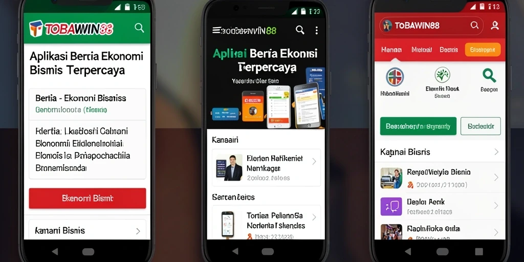 Tampilan utama TOBAWIN88 dengan berita ekonomi terkini.